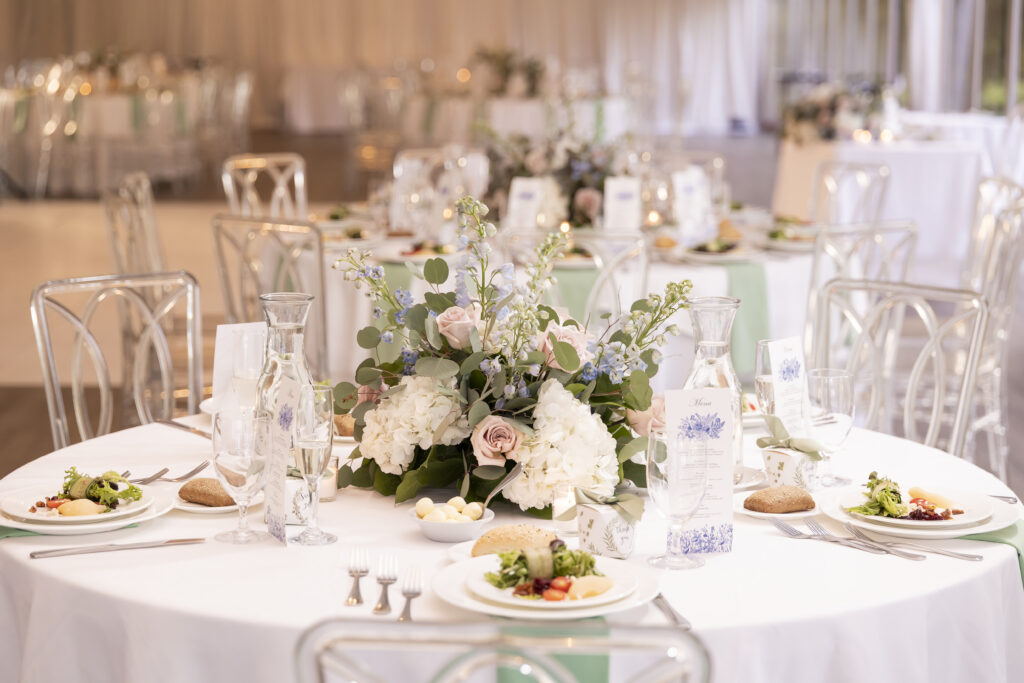 Pelham bay and Split Rock Golf Club Wedding Table Setting